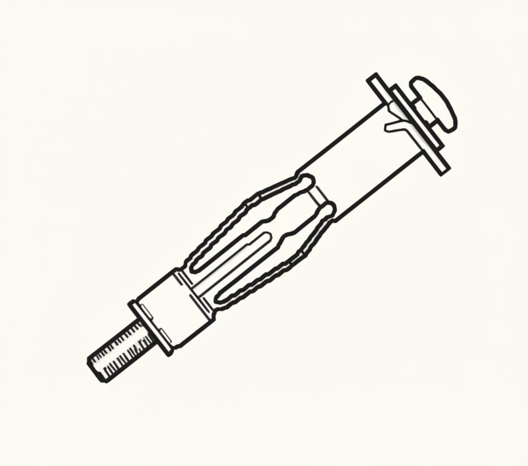 A collapsible anchor (cavity fixing) used to secure pipe brackets to plasterboard or hollow walls