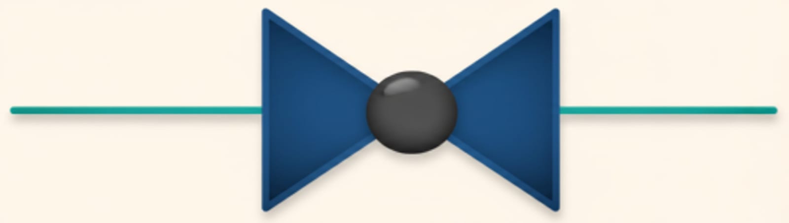 British Standard plumbing drawing symbol for a stop valve